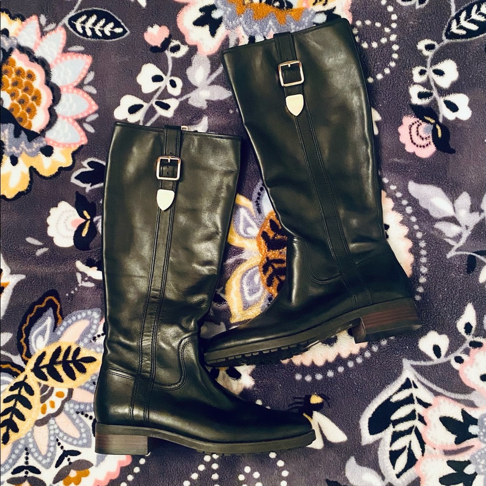 COPY - Knee high COACH black leather boot!!!!